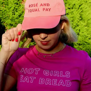 Rosé and Equal Pay Baseball Hat - Wine Lover Gifts