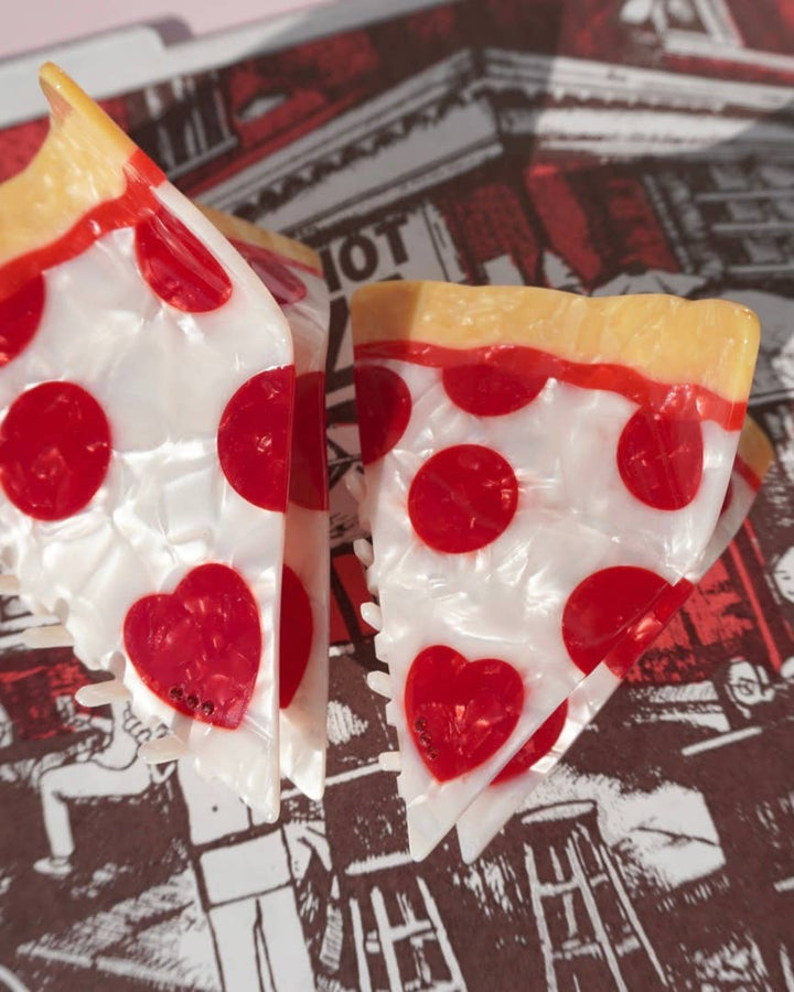 Pizza Slice Claw Clip// Cellulose Acetate: Medium Slice