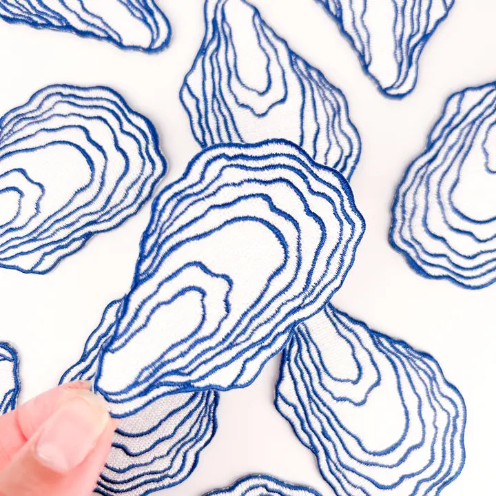 Oyster Patch | Coastal Embroidered Iron On Patch | Nautical