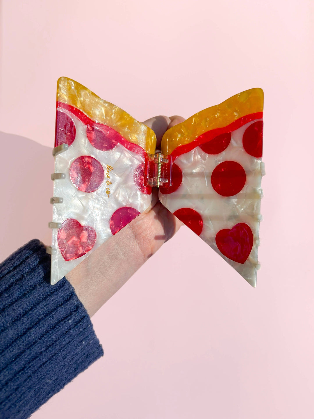 Pizza Slice Claw Clip// Cellulose Acetate: Medium Slice