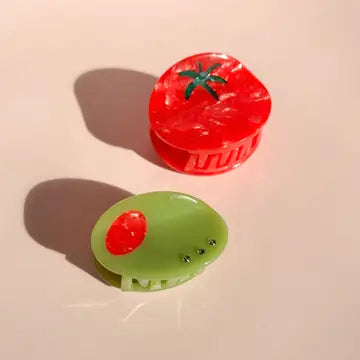 Olive Claw Clip - Cellulose Acetate