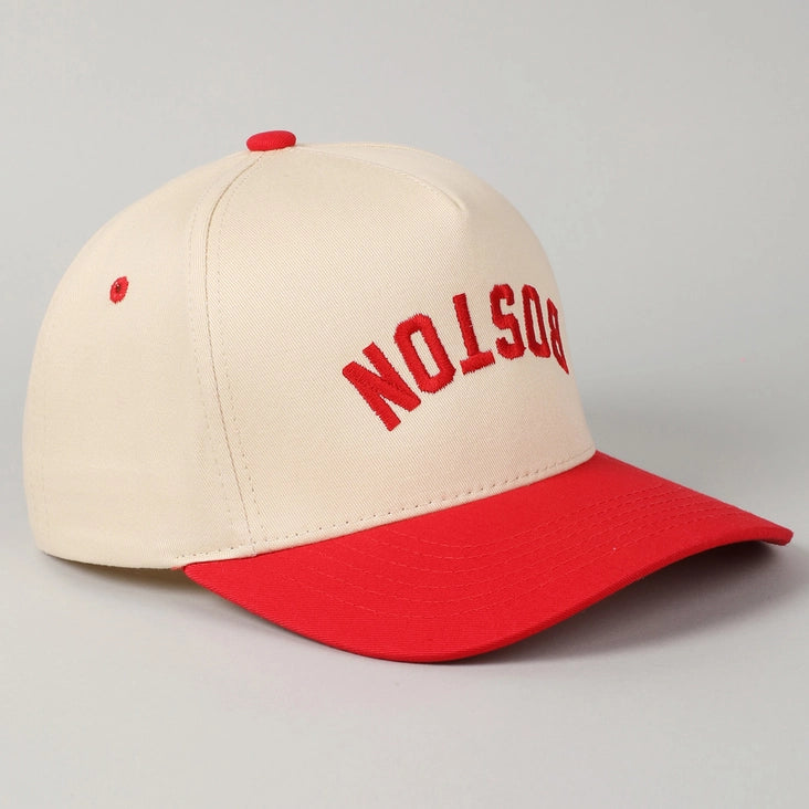 BOSTON Upside Down Two-Tone Trucker Baseball Cap