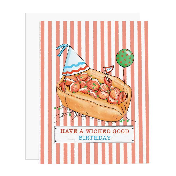 Wicked Good Birthday- Lobster Roll Greeting Card