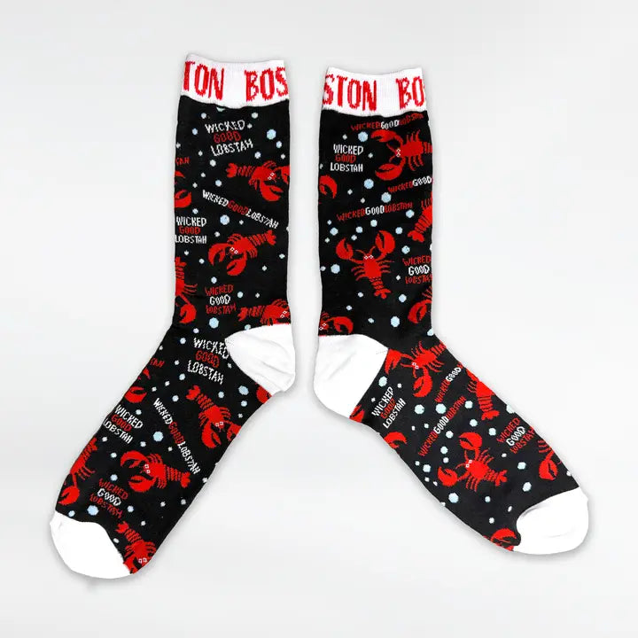 Boston Lobster Pattern Socks - Large