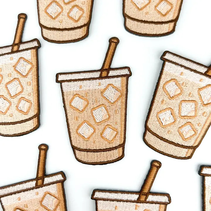 Iced Coffee Patch | Cold Brew Latte Embroidered Iron On