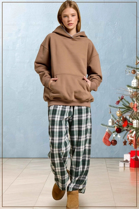 Heavyweight Sweatshirt with Blanket Stitch Hoodie