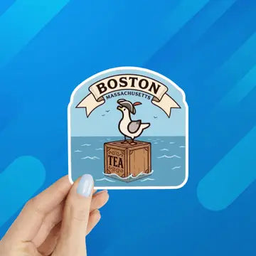 Boston Tea Party Massachusetts Laptop Sticker
