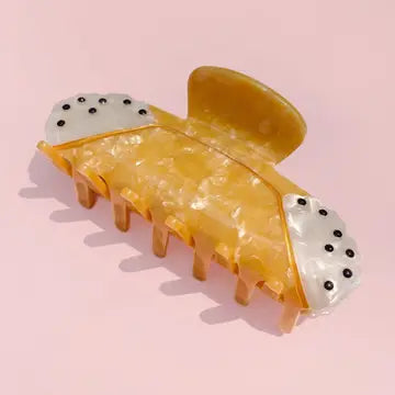 Holy Cannoli Chocolate Chip Claw Clip - Cellulose Acetate