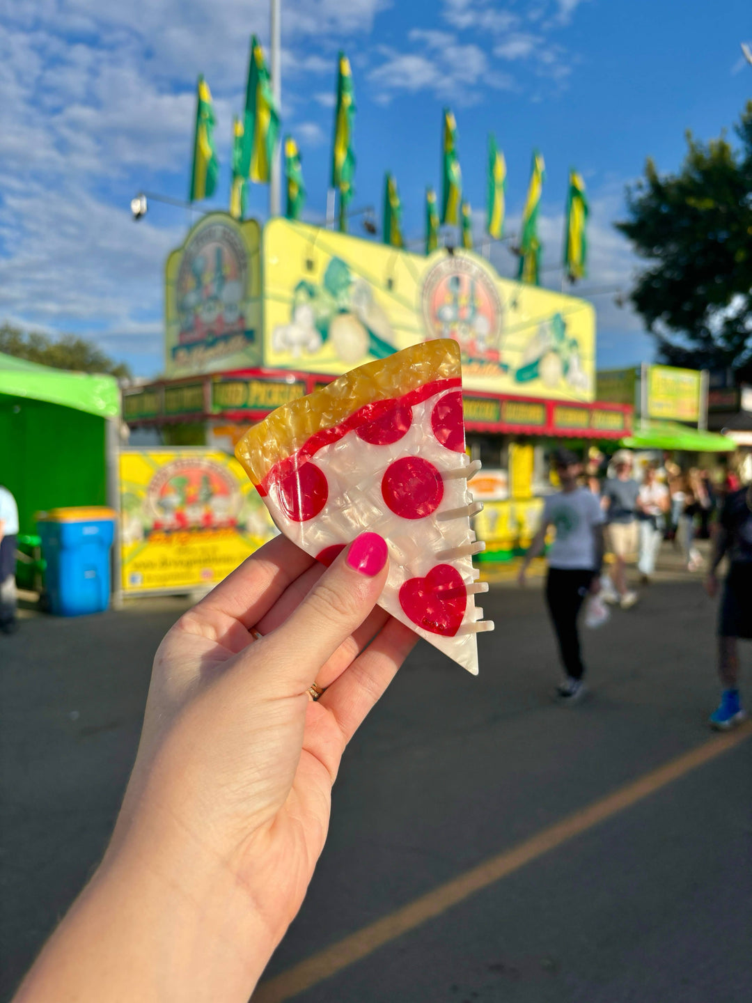 Pizza Slice Claw Clip// Cellulose Acetate: Medium Slice