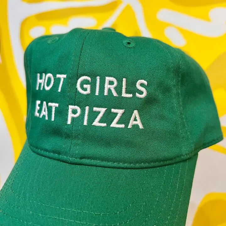 Hot Girls Eat Pizza Baseball Hat