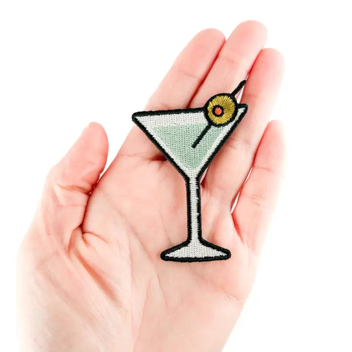 Martini Embroidered Patch | Cocktail Lover Iron On Patch