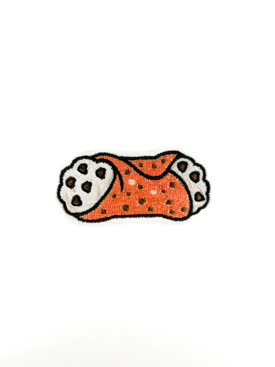 Cannoli Embroidered Patch Italian Dessert Patch for Tote Hat