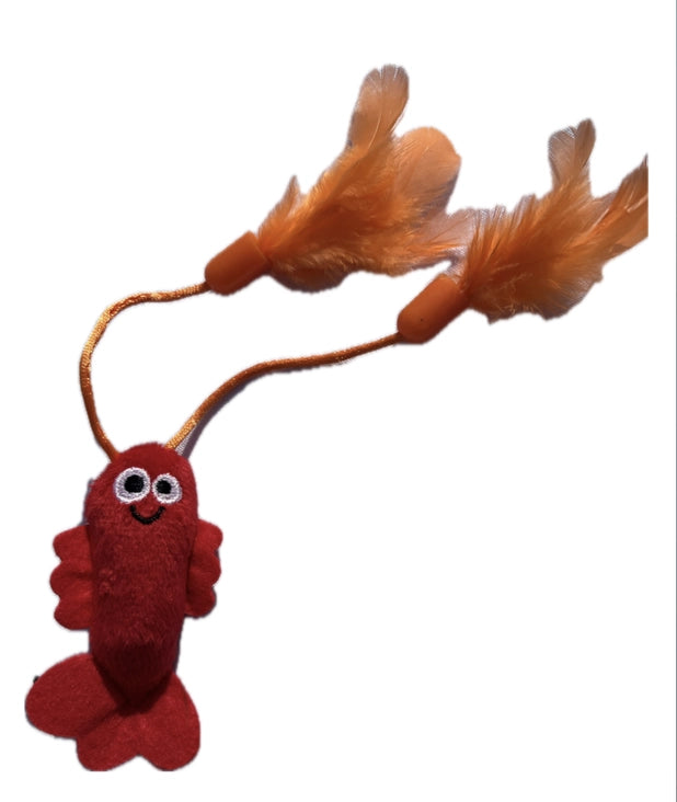BOSTON Lobster Cat Wand Toy