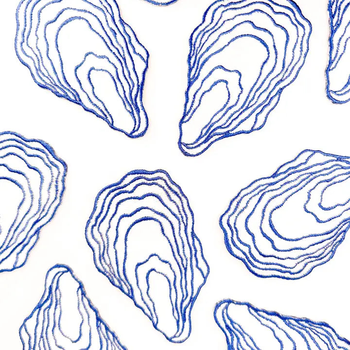 Oyster Patch | Coastal Embroidered Iron On Patch | Nautical