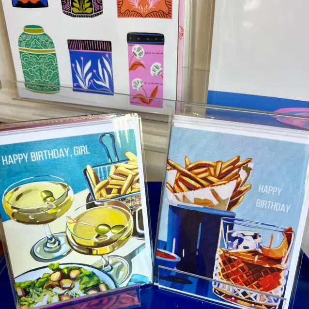 Girl Dinner Birthday Card - Gifts For Girls