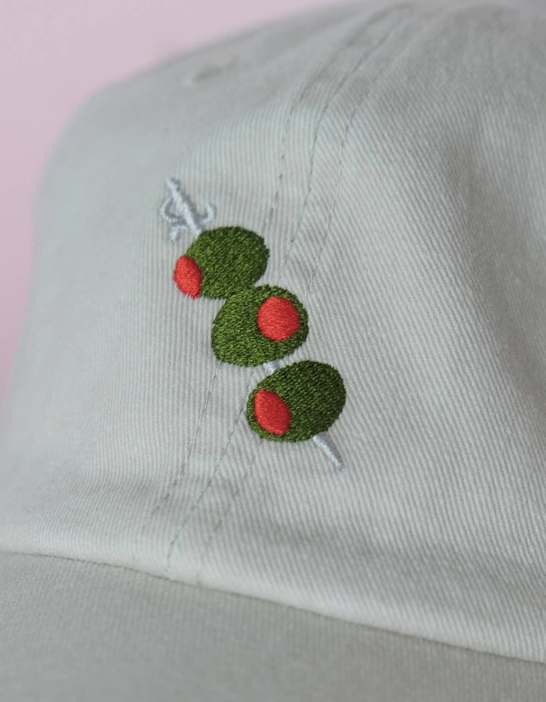 Embroidered Hat | Olives, Khaki Color