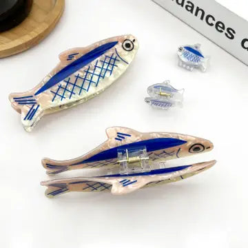 Sardine-Shaped Hair Claw Clip, Ocean Style Hair Clip