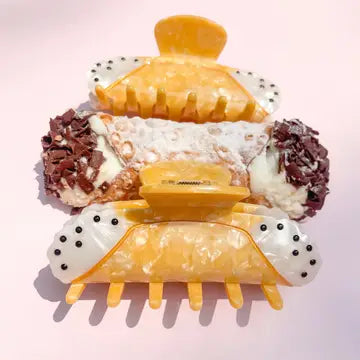Holy Cannoli Chocolate Chip Claw Clip - Cellulose Acetate