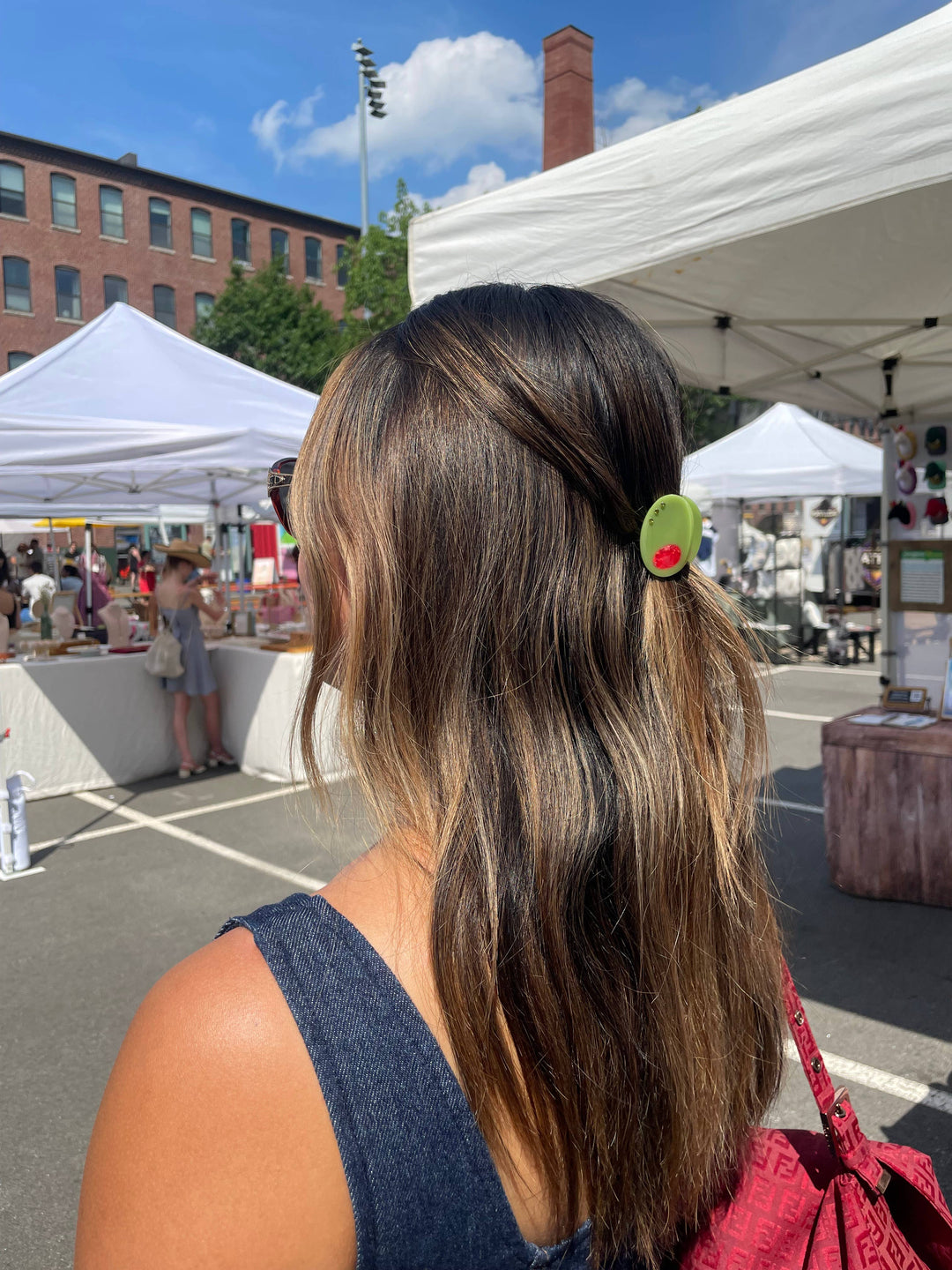 Olive Claw Clip // Cellulose Acetate 