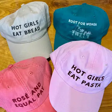 Rosé and Equal Pay Baseball Hat - Wine Lover Gifts