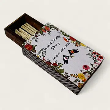 Wooden Keepsake Matchbox with Matches - Custom