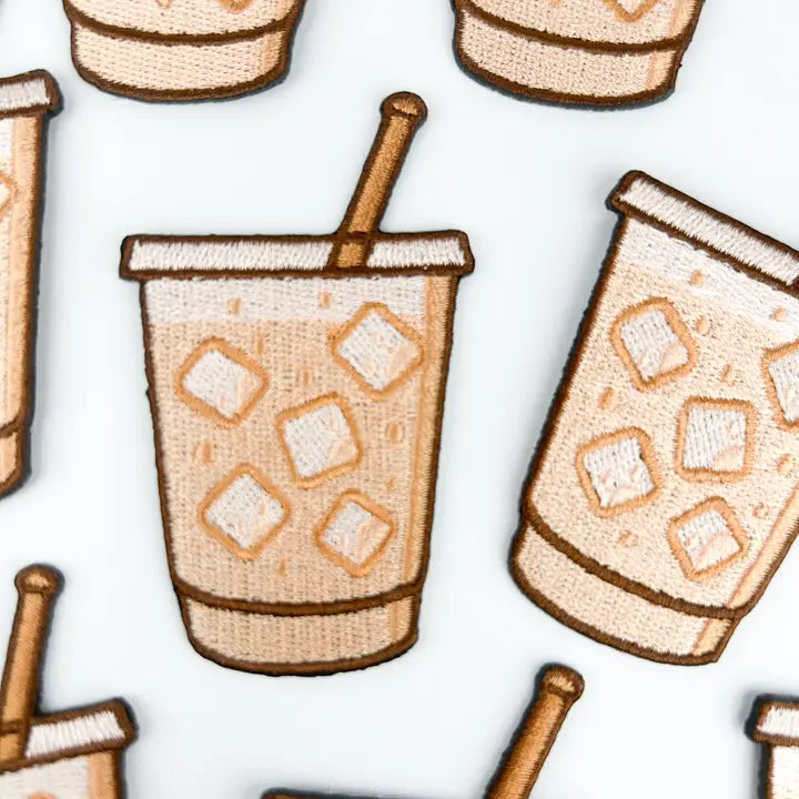 Iced Coffee Patch | Cold Brew Latte Embroidered Iron On