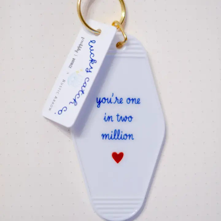 Striped Royal Blue Lobster | Acrylic Motel Keychain