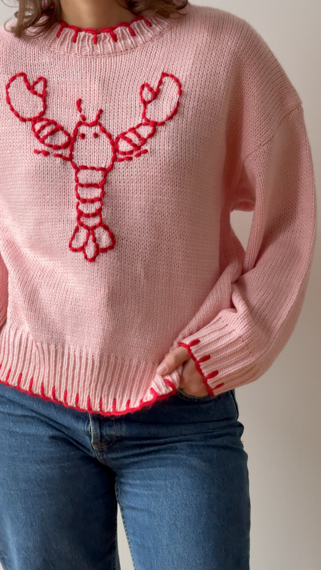 Pink Knit Sweater image 1