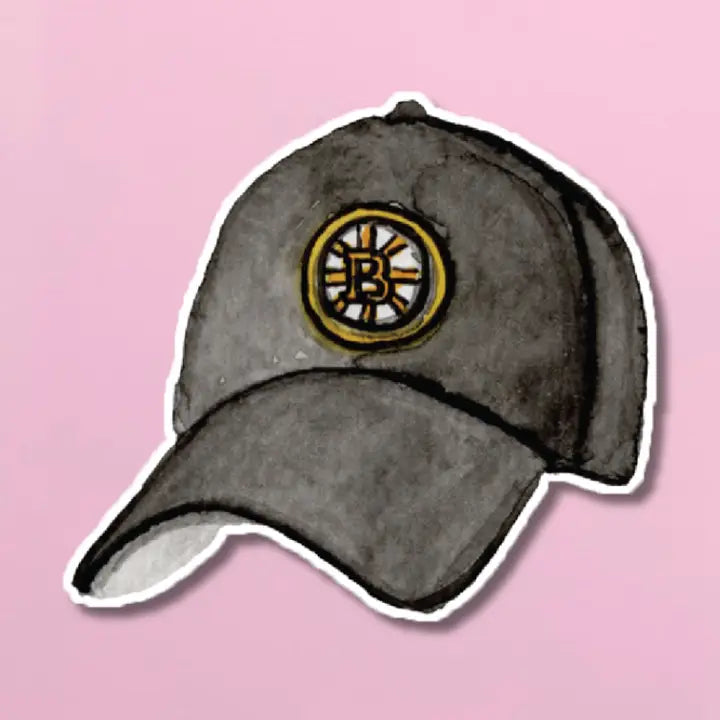 Boston Bruins Hat Sticker