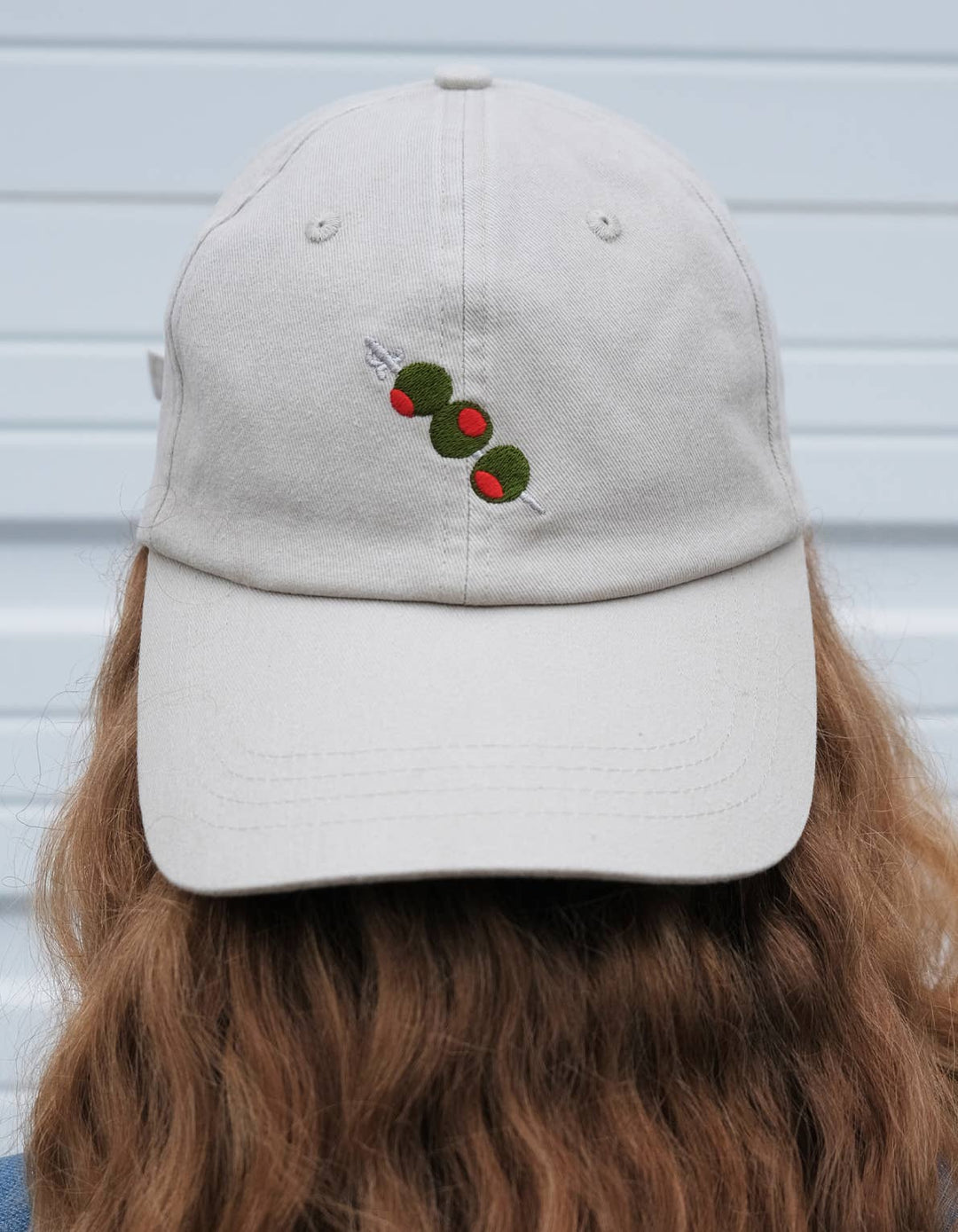 Embroidered Hat | Olives, Khaki Color
