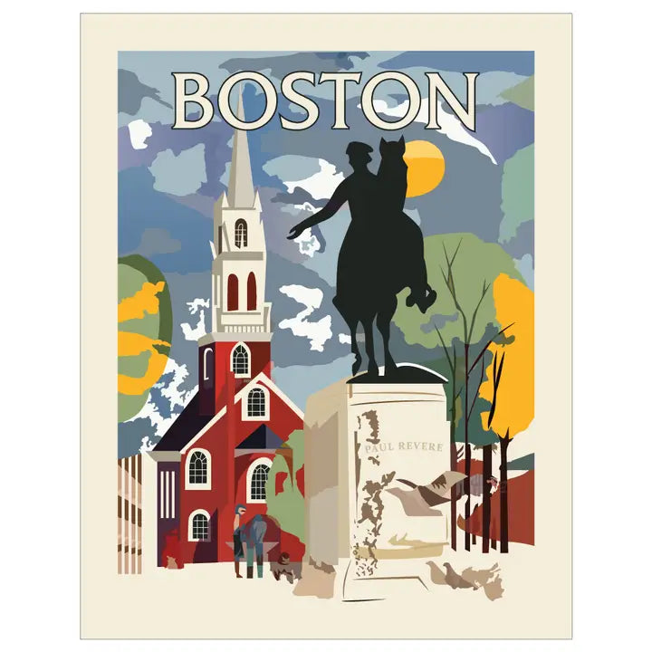 2.5'' X 3.5 Boston Paul Revere Mall Old North Church Magnet