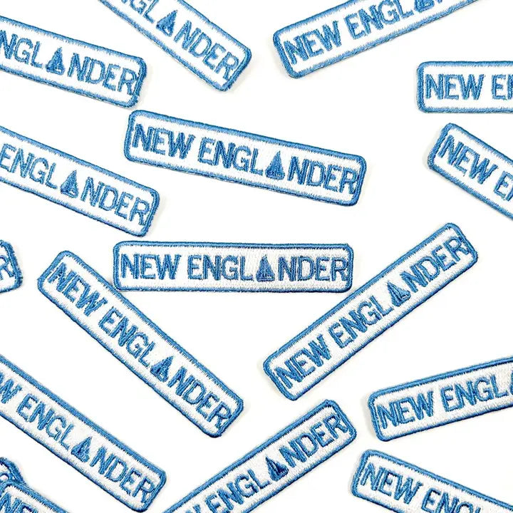 New England Iron On Patch New Englander Sailboat Embroidered