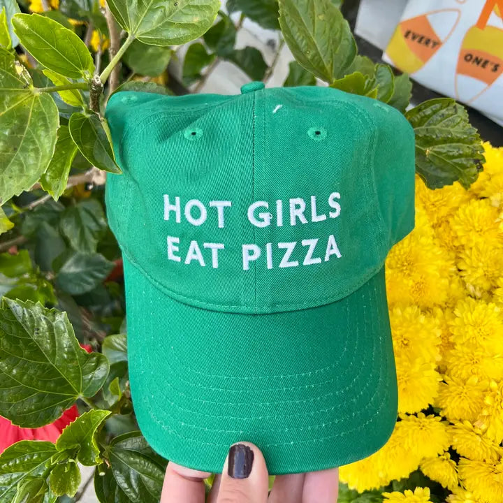 Hot Girls Eat Pizza Baseball Hat