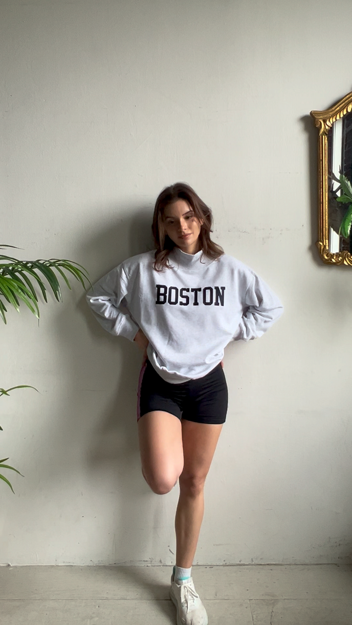 Boston Navy Blue Twill Mockneck