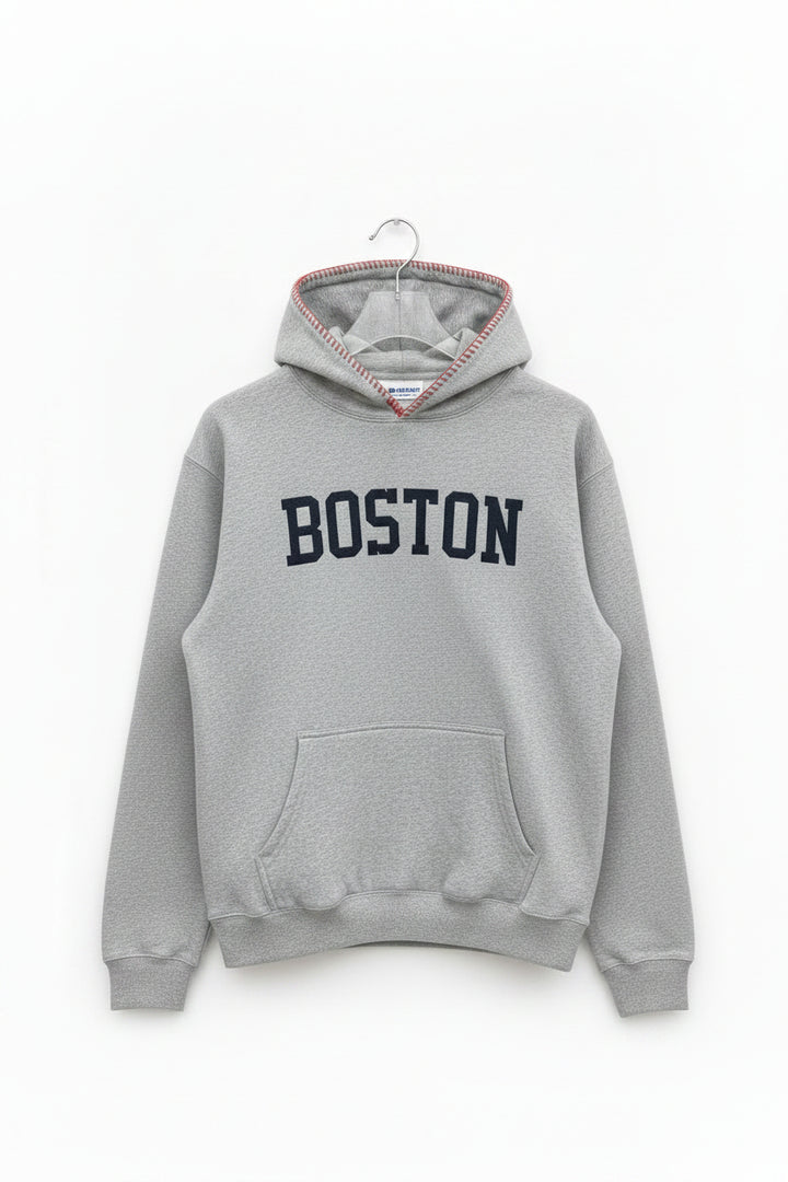 Boston Stitched Hoodie with Twill Patches