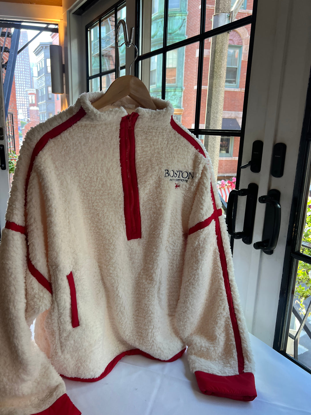 Boston Lobster Sherpa Quarter-Zip Pullover
