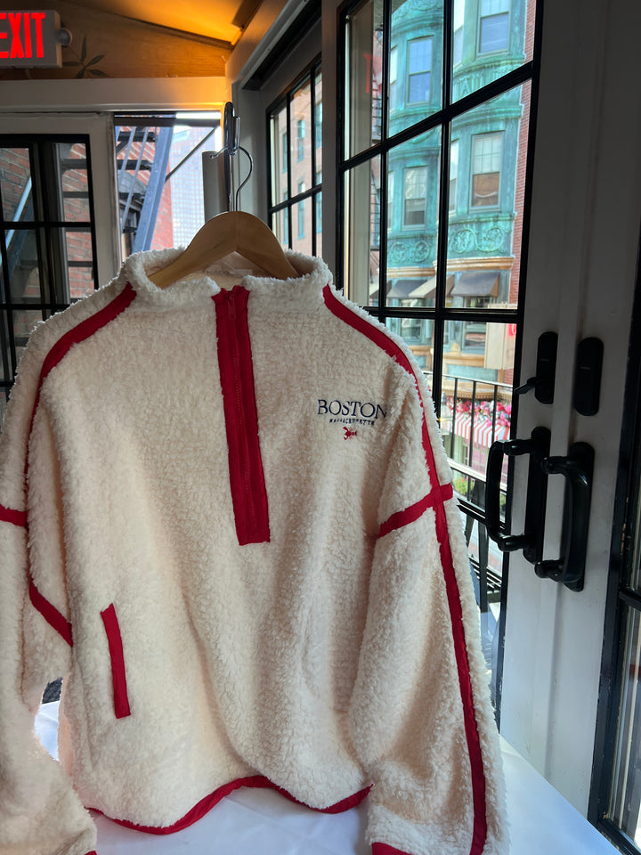 Boston Lobster Sherpa Quarter-Zip Pullover
