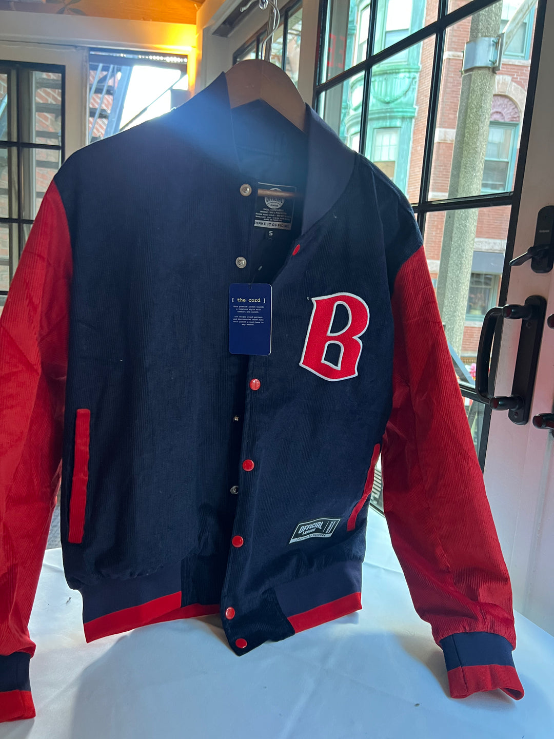 L’Angolino x Official League Boston Corduroy Varsity Jacket