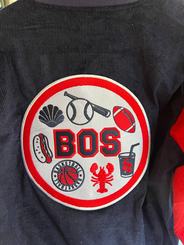 L’Angolino x Official League Boston Corduroy Varsity Jacket
