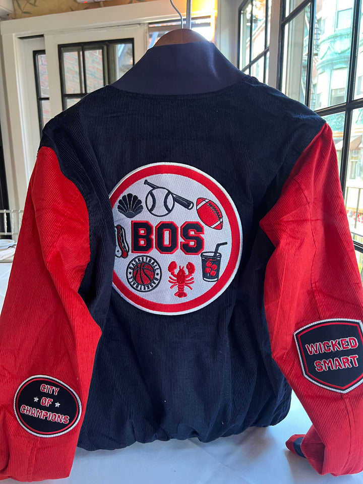 L’Angolino x Official League Boston Corduroy Varsity Jacket