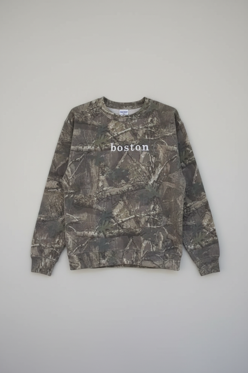 Camo Boston Crewneck