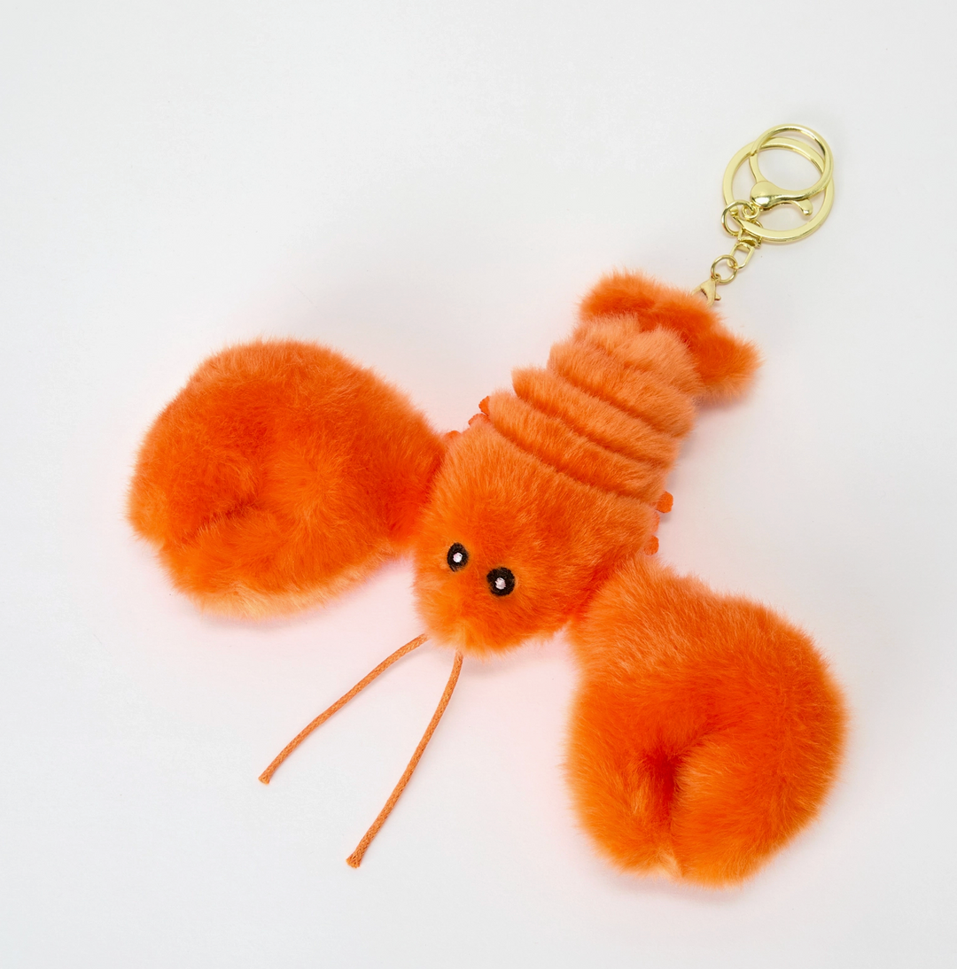 Fuzzy Lobster Bag Charm