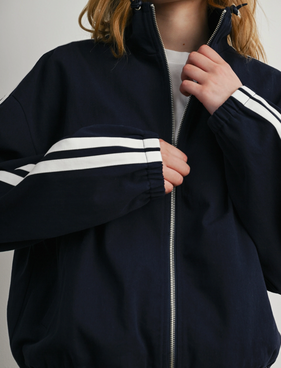 Boston Marina Stripe Track Jacket