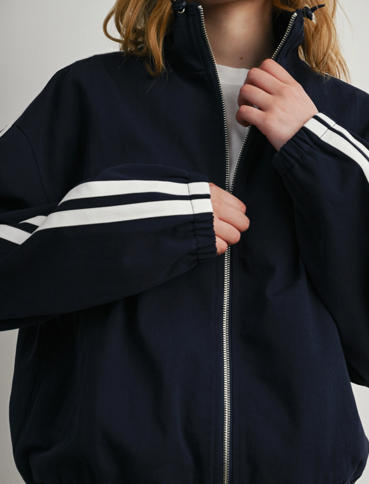 Boston Marina Stripe Track Jacket