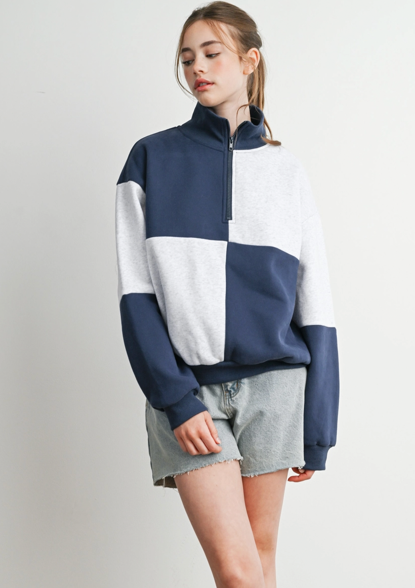 Boston Lobster Color-Block Quarter-Zip
