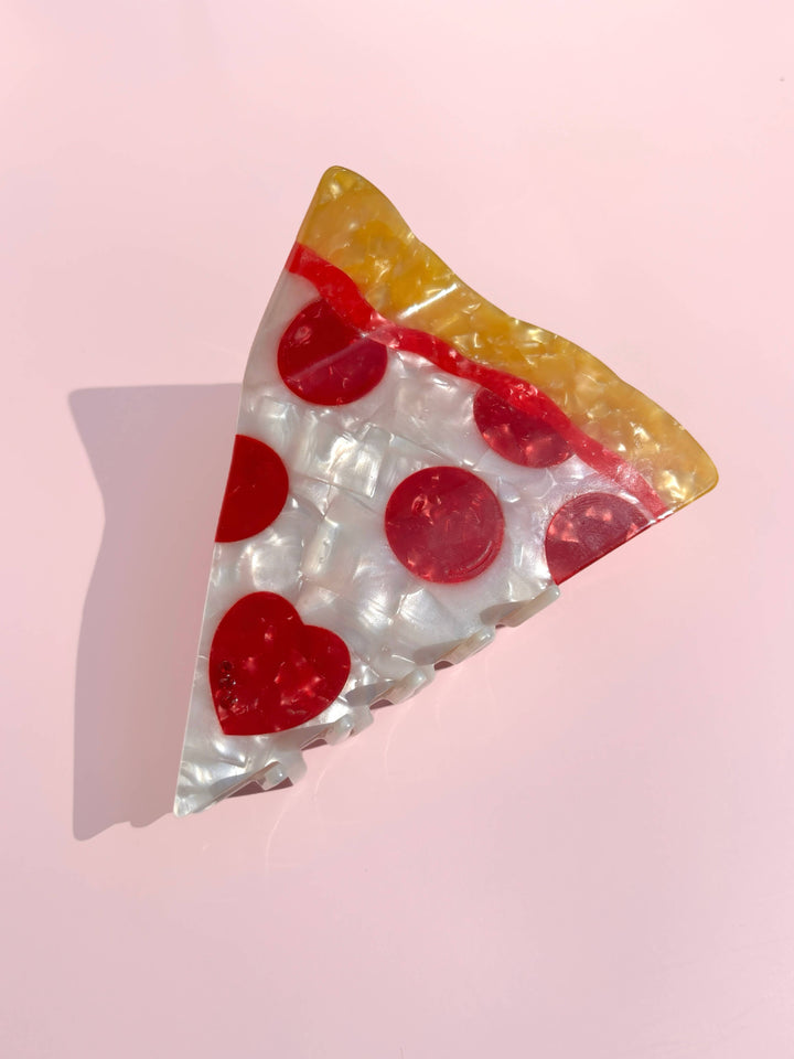 Pizza Slice Claw Clip// Cellulose Acetate: Medium Slice