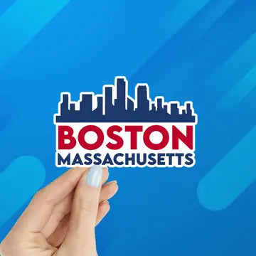 Boston Massachusetts Skyline Laptop Sticker