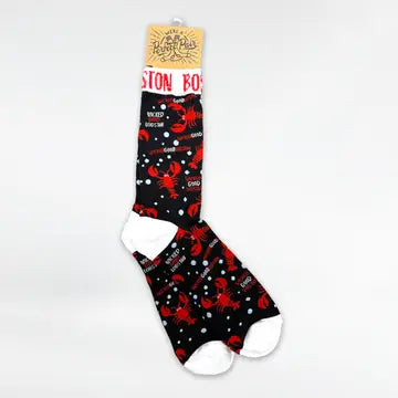 Boston Lobster Pattern Socks - Large