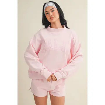 Salty Oversized Mock Neck Sweatshirt