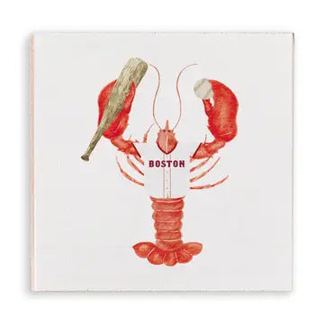 Boston Baseball Lobster Magnet
